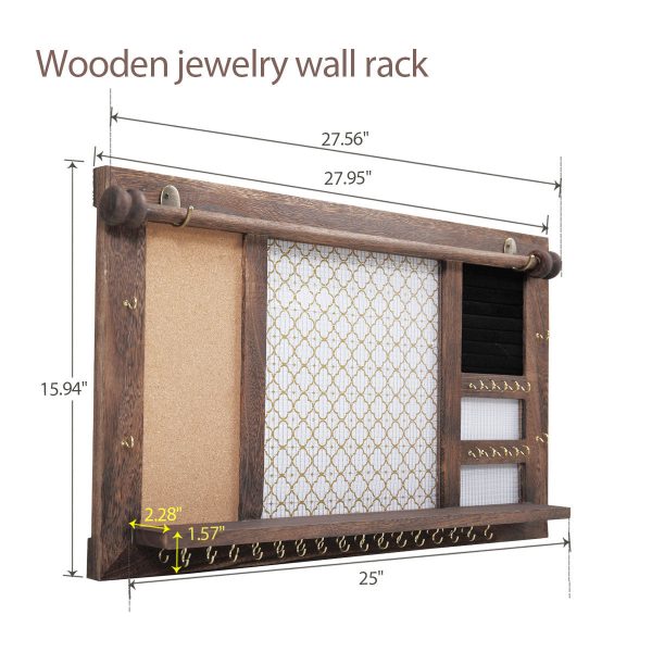 Wooden Jewelry Wall Mount - Large XH Online Hot Sale - Image 2